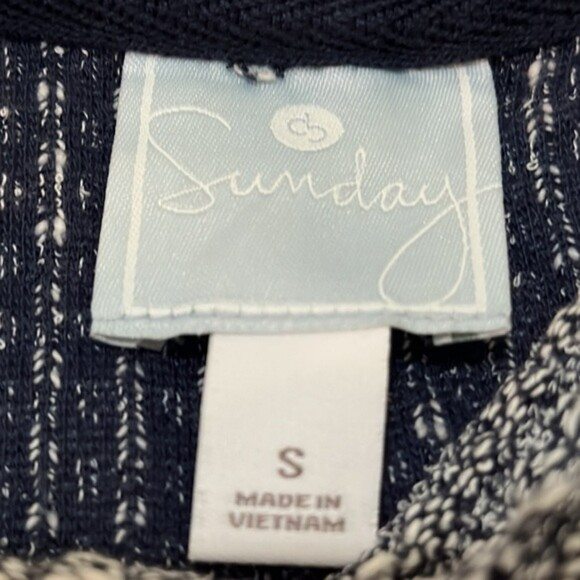 Sunday Cowl Neck Poncho Top Knit Pullover Oversized Small Beachy Cape Layer Blue - Picture 7 of 11